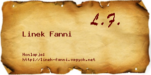 Linek Fanni névjegykártya