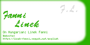 fanni linek business card